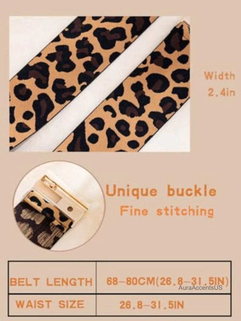Vintage Stretch Wide Elastic Waist Belt with Gold Flat Buckle for Dress